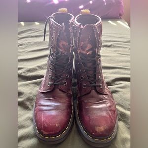 Maroon Doc Marten 1460 Smooth Leather